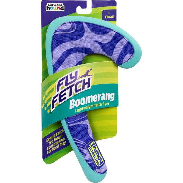 Outward Hound - Flyfetch Boomerang Dog Toy - PURPLE - MEDIUM