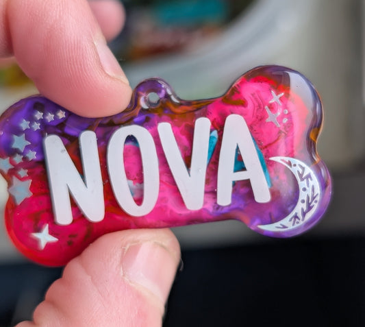 Handmade by Barks - Custom Resin Pet Name Tags