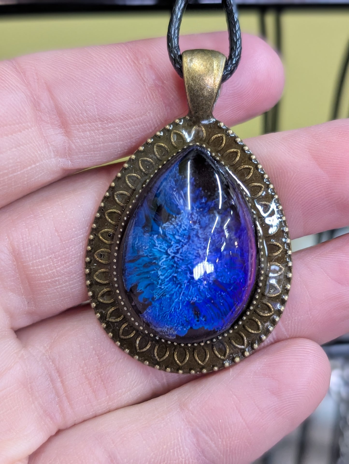 Resin Art Pendant Necklace - Handmade by Sarah (KAAP Fundraiser)