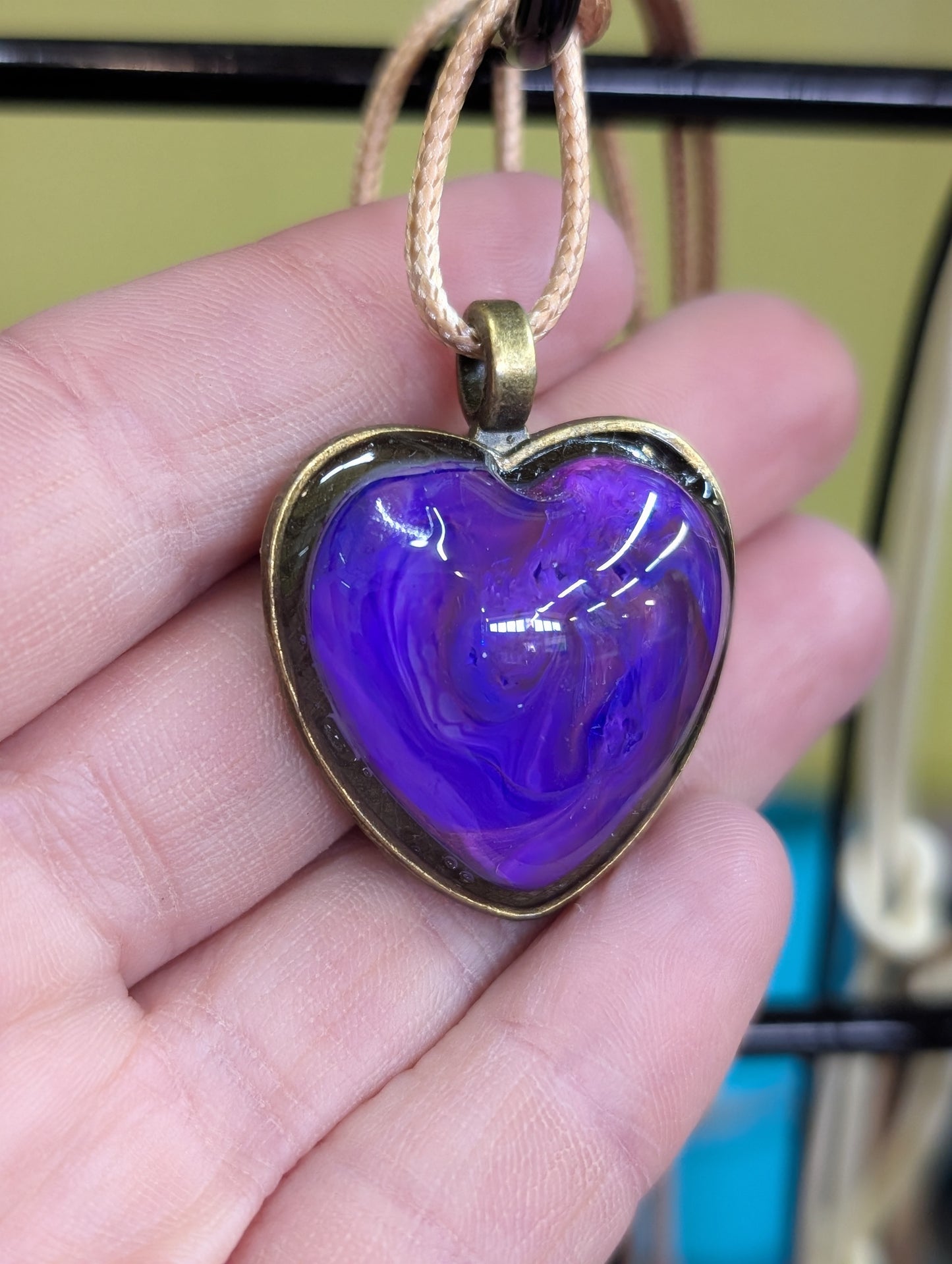 Resin Art Pendant Necklace - Handmade by Sarah (KAAP Fundraiser)