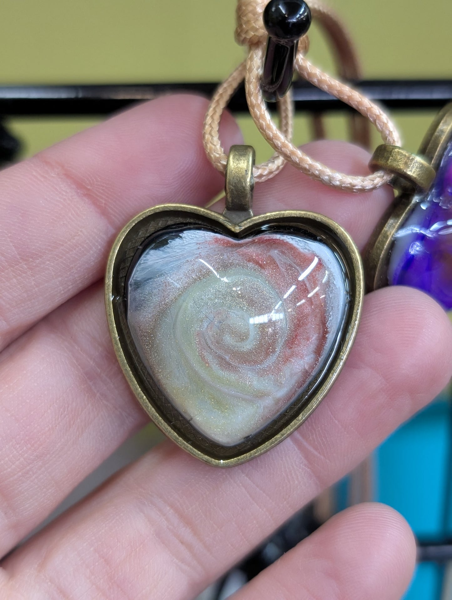 Resin Art Pendant Necklace - Handmade by Sarah (KAAP Fundraiser)