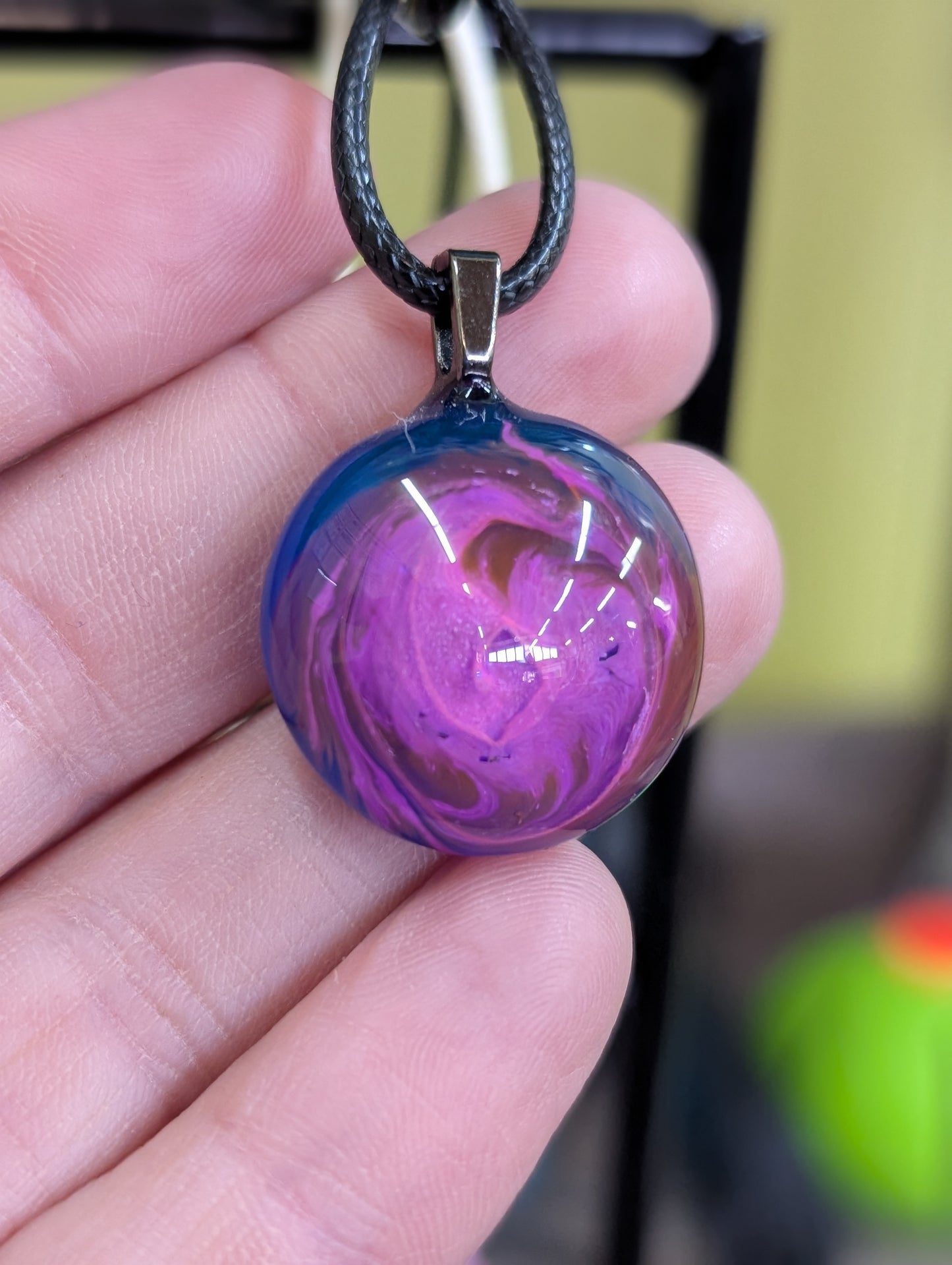 Resin Art Pendant Necklace - Handmade by Sarah (KAAP Fundraiser)