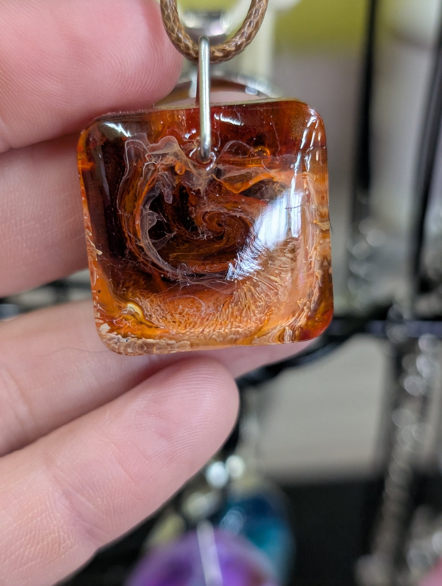 Resin Art Pendant Necklace - Handmade by Sarah (KAAP Fundraiser)