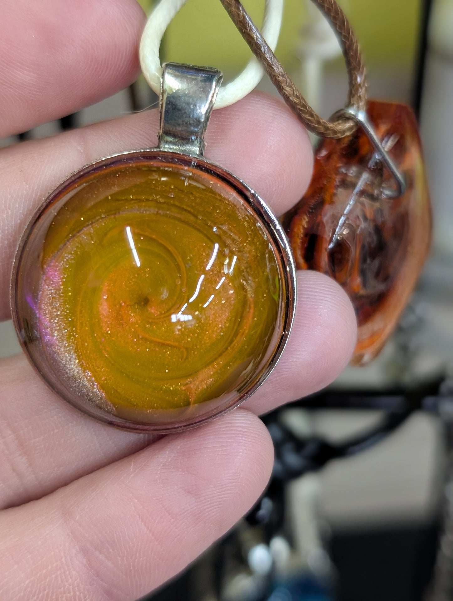 Resin Art Pendant Necklace - Handmade by Sarah (KAAP Fundraiser)