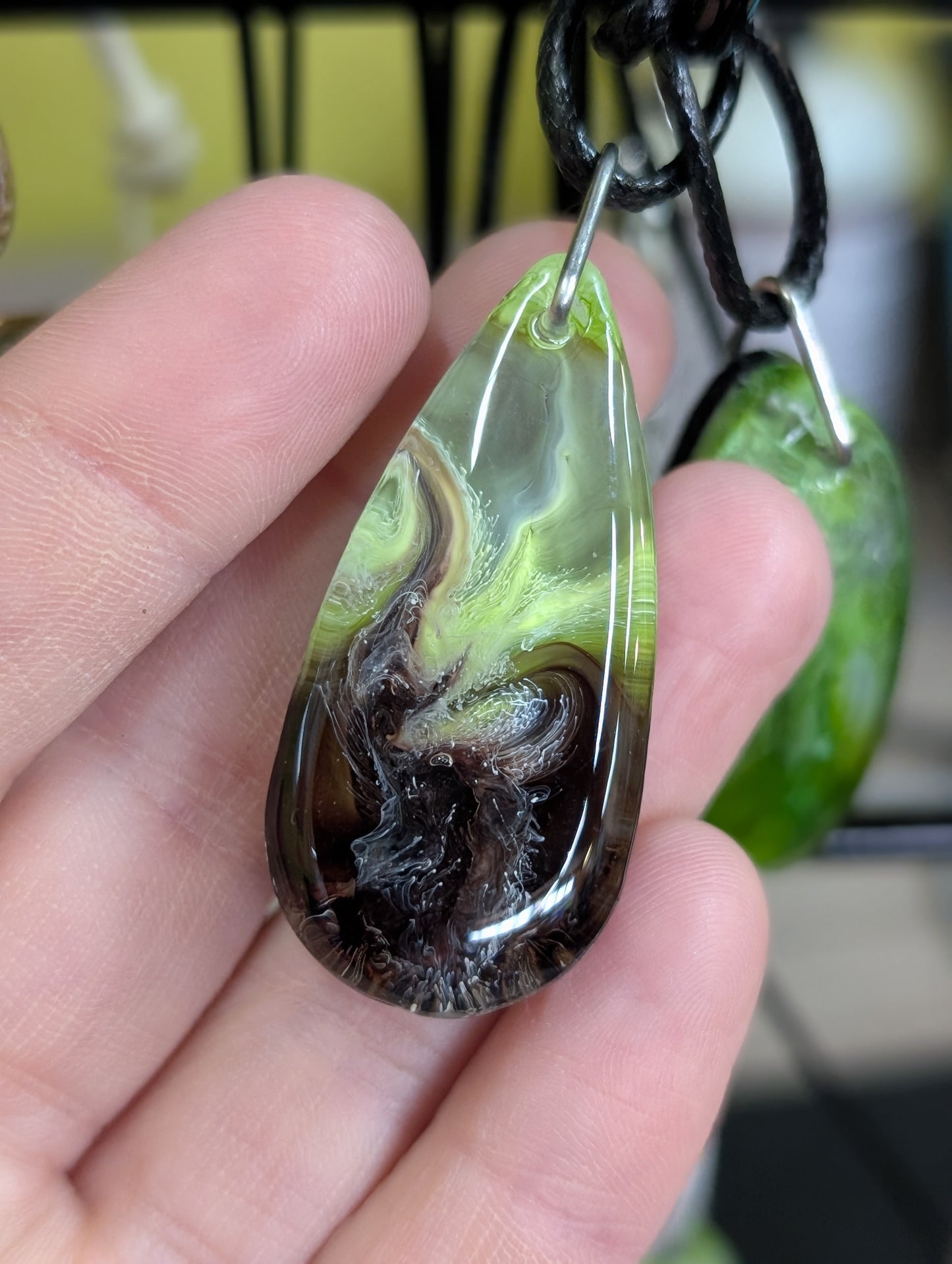 Resin Art Pendant Necklace - Handmade by Sarah (KAAP Fundraiser)