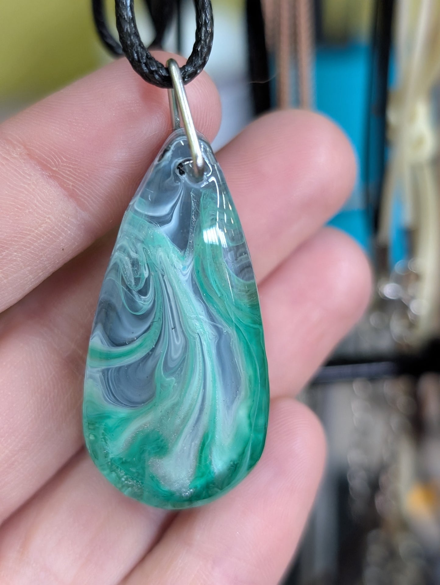 Resin Art Pendant Necklace - Handmade by Sarah (KAAP Fundraiser)