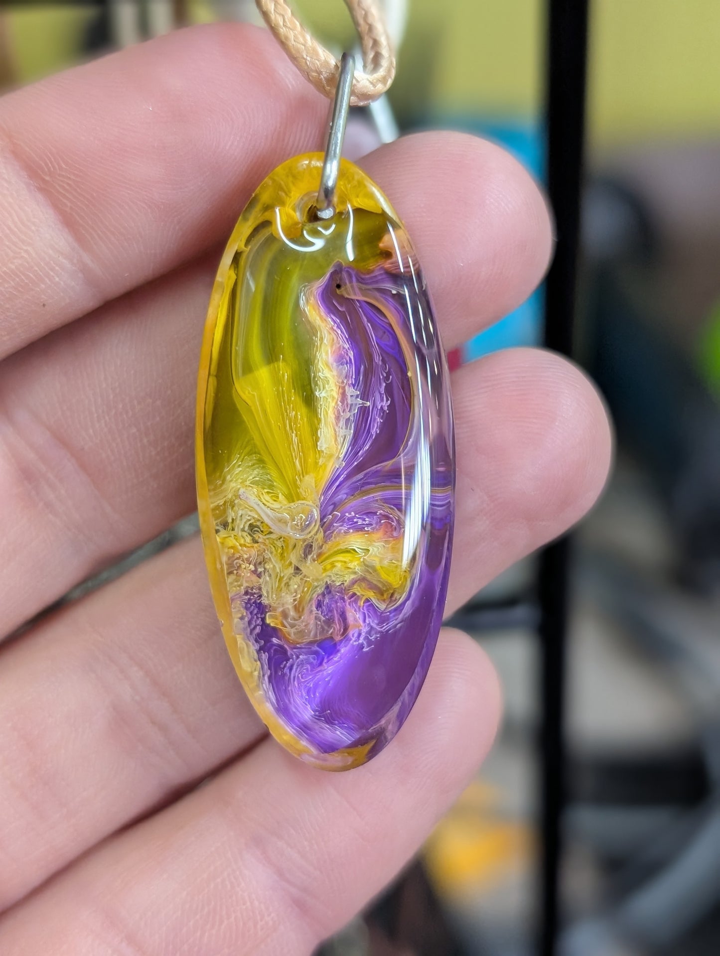 Resin Art Pendant Necklace - Handmade by Sarah (KAAP Fundraiser)