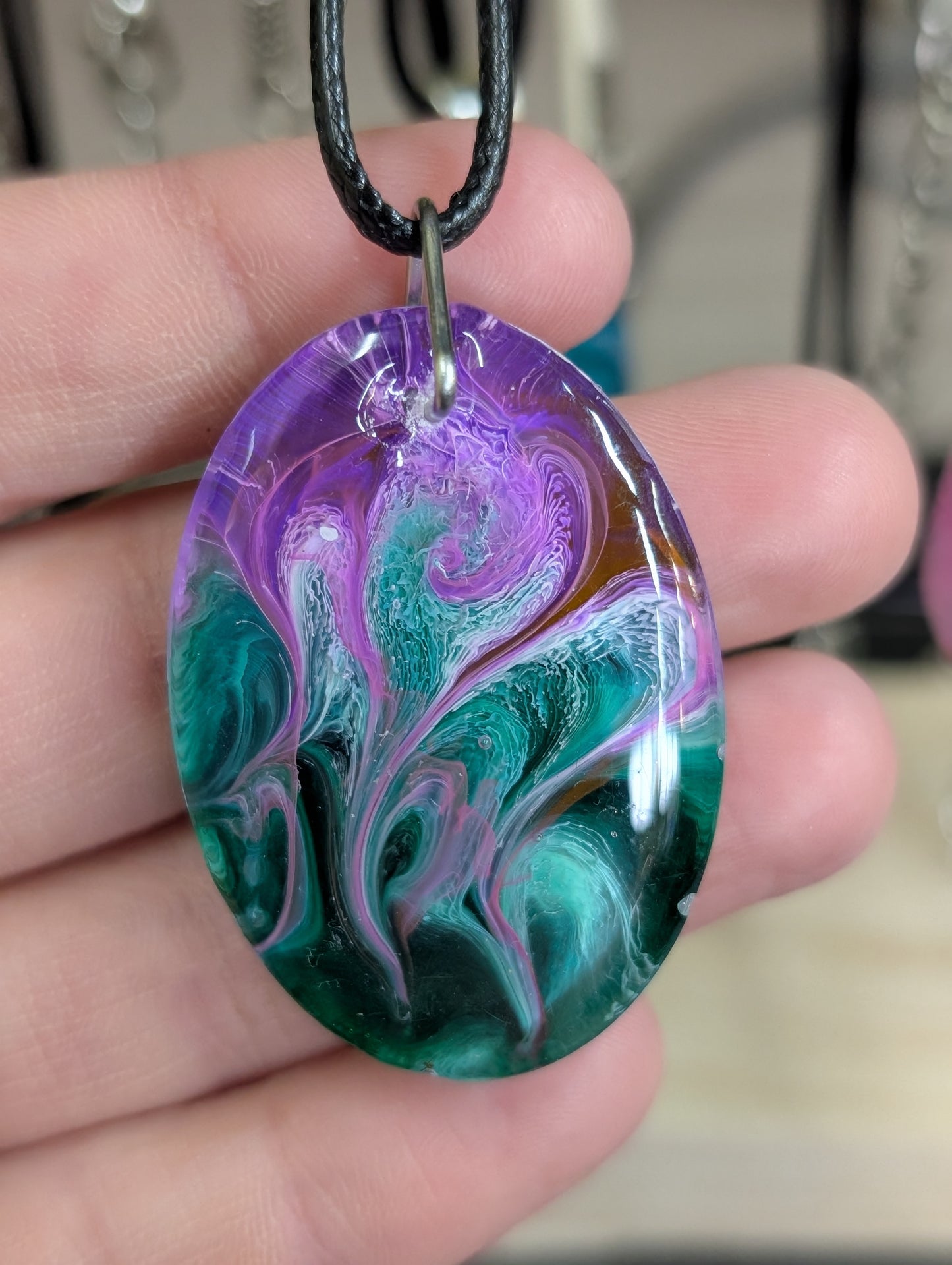 Resin Art Pendant Necklace - Handmade by Sarah (KAAP Fundraiser)