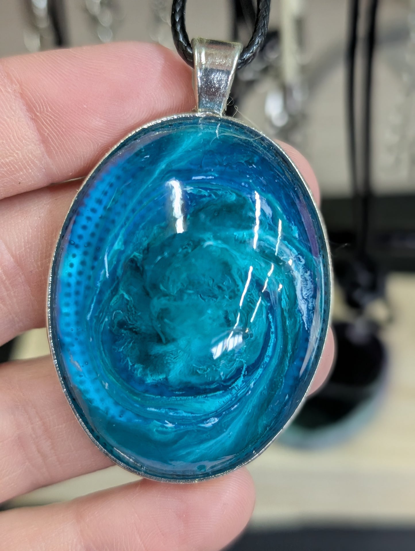 Resin Art Pendant Necklace - Handmade by Sarah (KAAP Fundraiser)