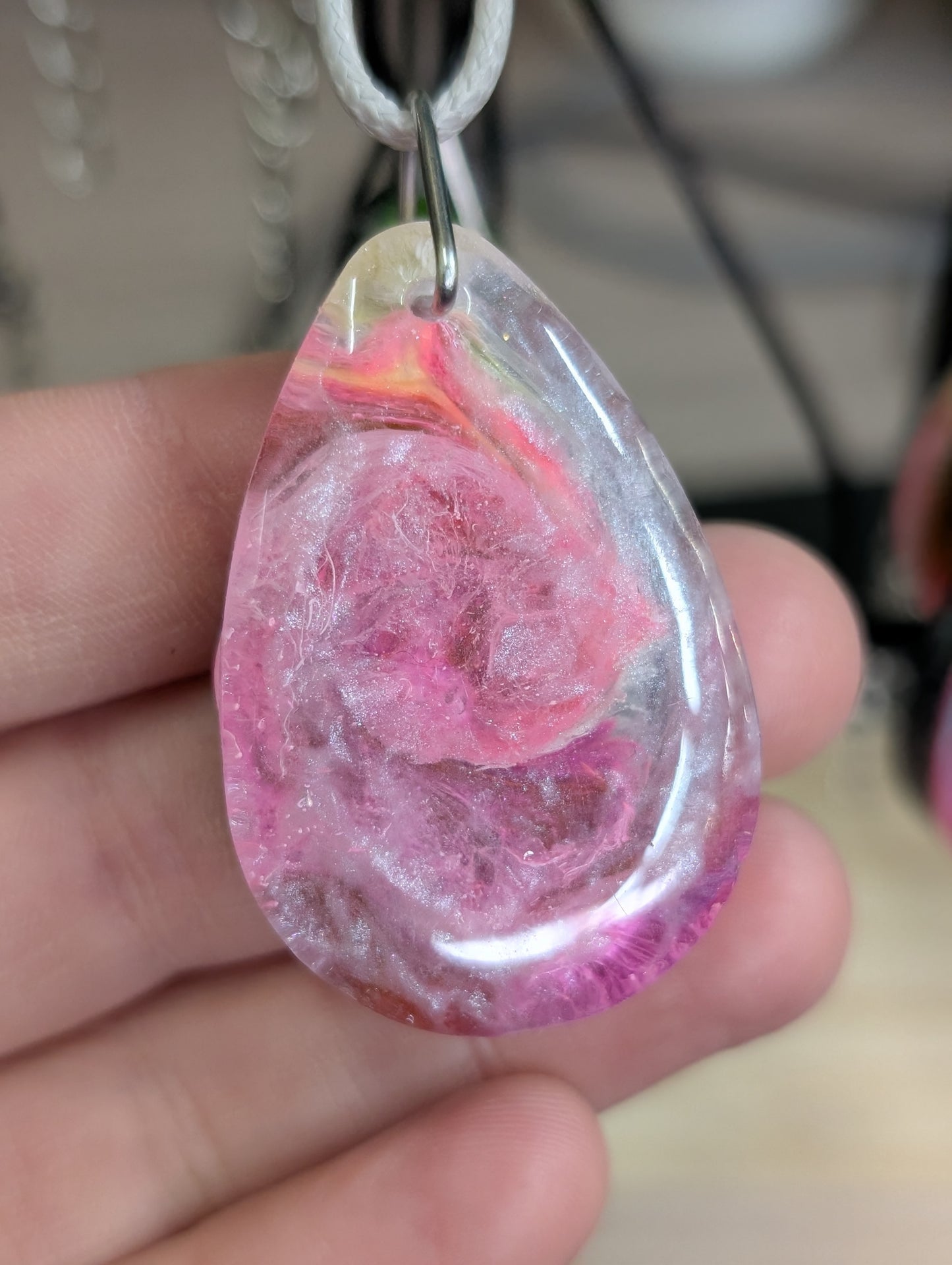 Resin Art Pendant Necklace - Handmade by Sarah (KAAP Fundraiser)