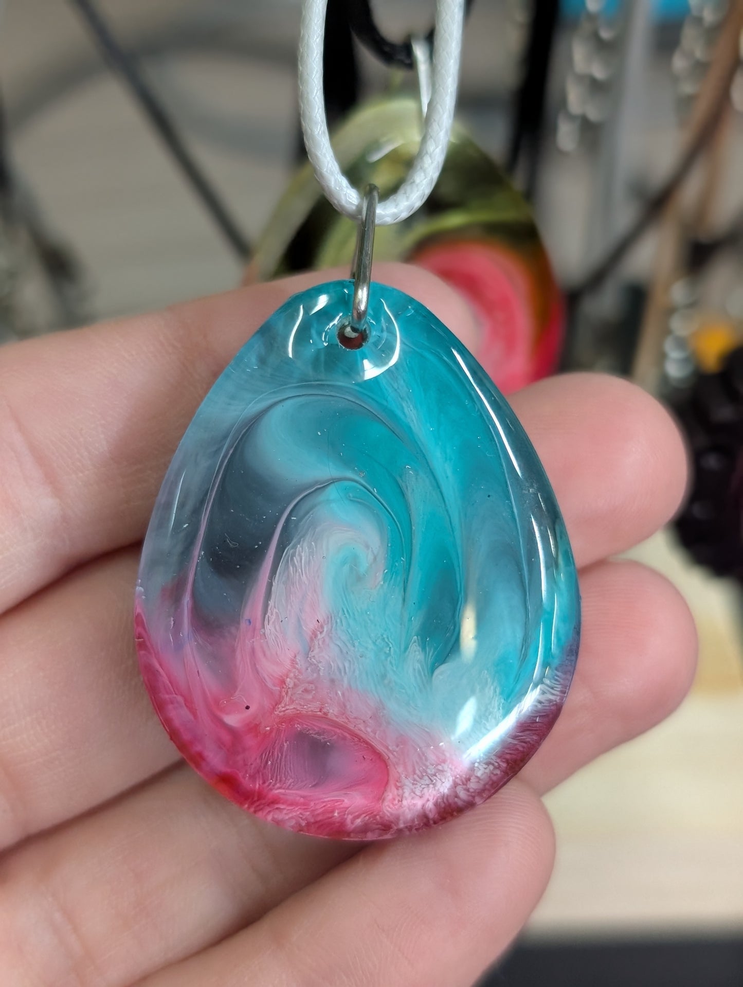 Resin Art Pendant Necklace - Handmade by Sarah (KAAP Fundraiser)