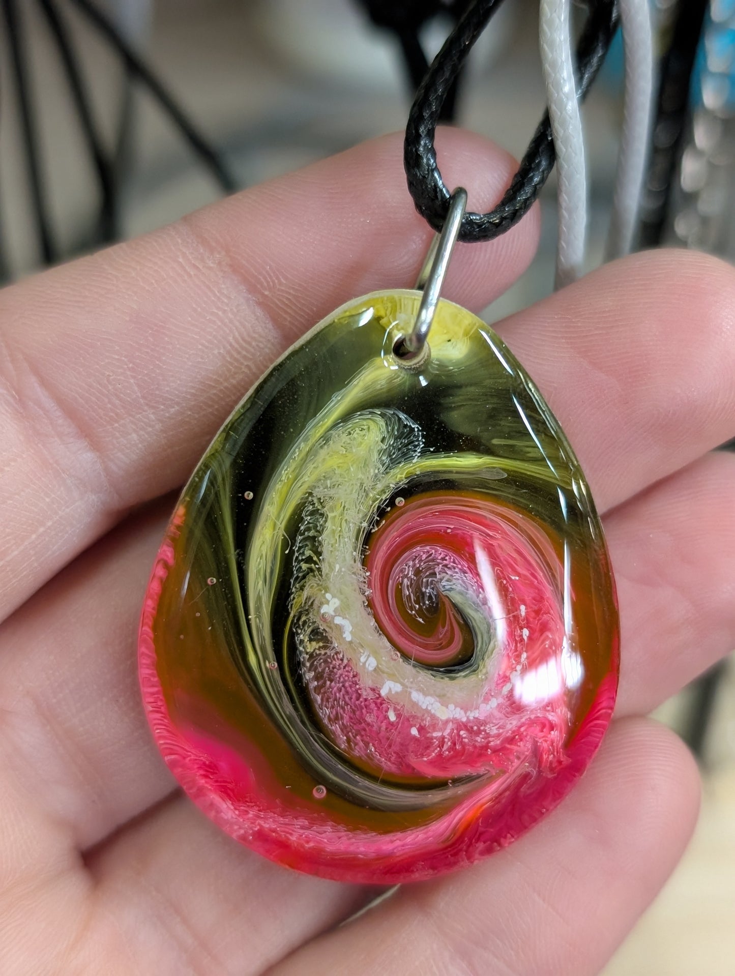 Resin Art Pendant Necklace - Handmade by Sarah (KAAP Fundraiser)