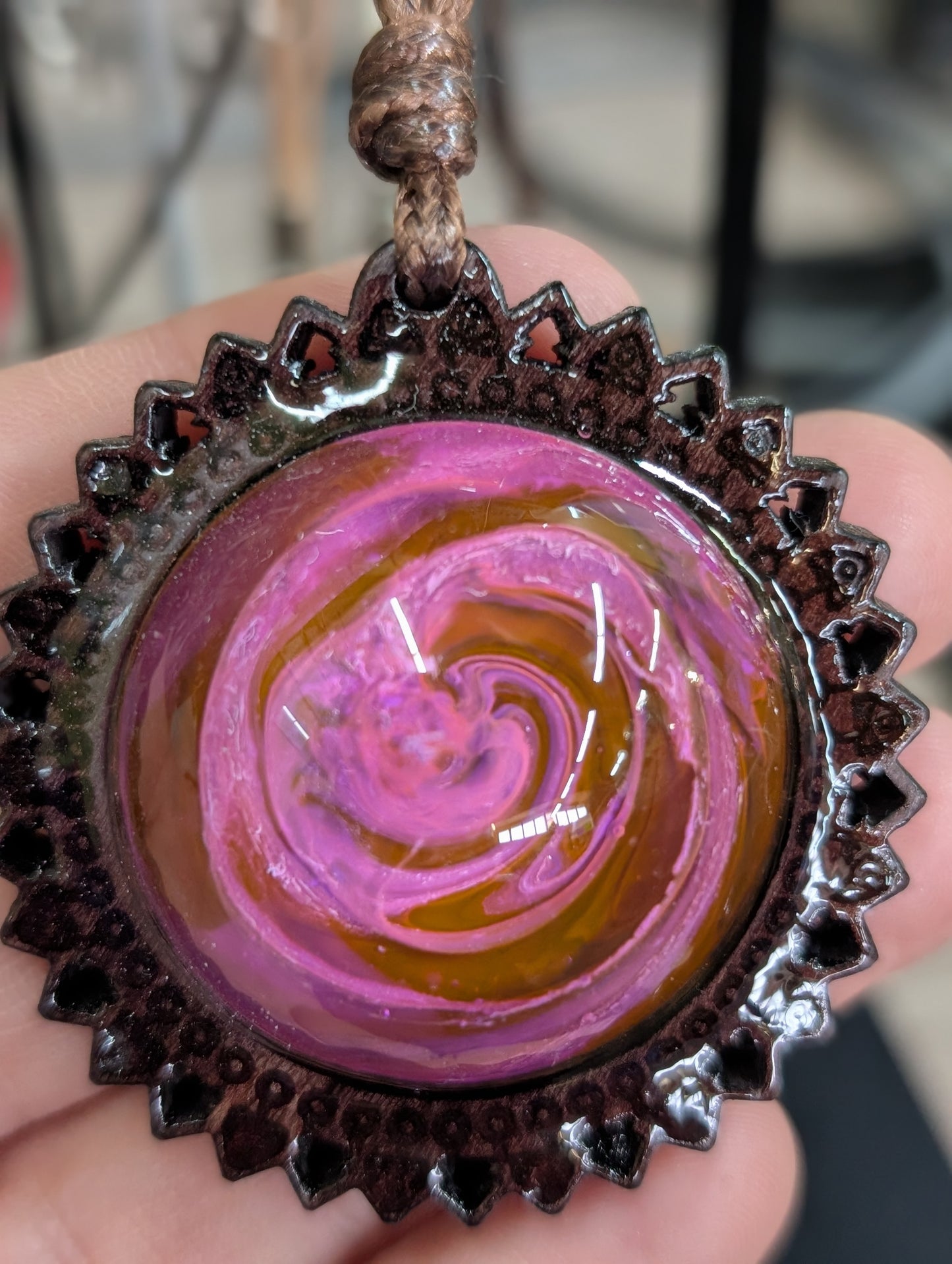 Resin Art Pendant Necklace - Handmade by Sarah (KAAP Fundraiser)
