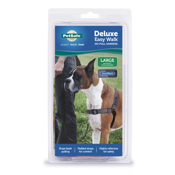 PetSafe - Deluxe Easy Walk Harness - STEEL - LARGE