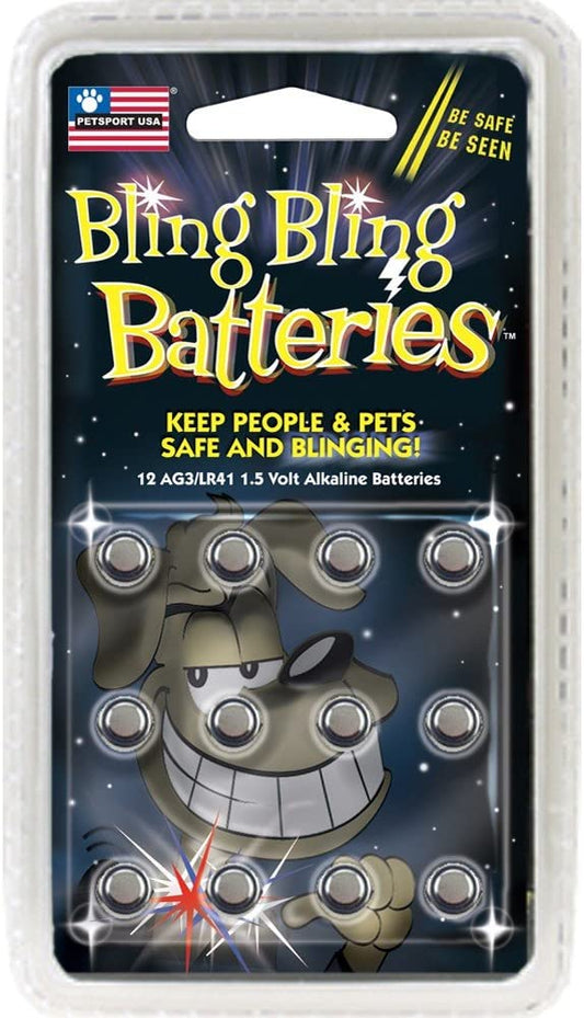 *DISC* PetSport - Bling Bling Batteries - AG3 Batteries - 12PK (SOLD SEPARATELY)