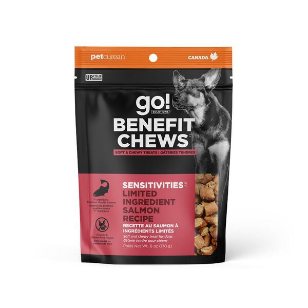 Petcurean, GO! Benefit Chews Sensitivities LID SALMON Dog Treat, 170GM (6oz)
