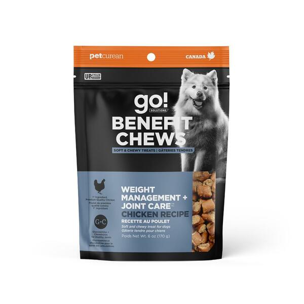 Petcurean, GO! Benefit Chews Weight Management + Joint Care CHICKEN Dog Treat, 170GM (6oz)