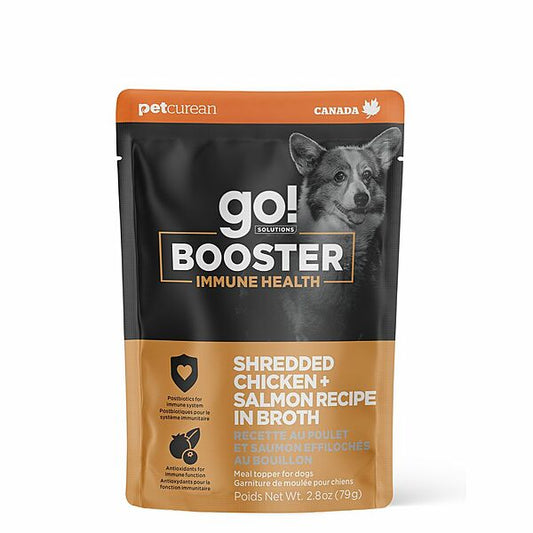 Petcurean, GO! Immune Shredded CHICKEN and SALMON in BROTH Wet Dog Food, 79GM (2.8oz)