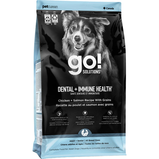Petcurean - Go! Dental & Immune Health CHICKEN & SALMON Dry Dog Food - 8KG (18lb)