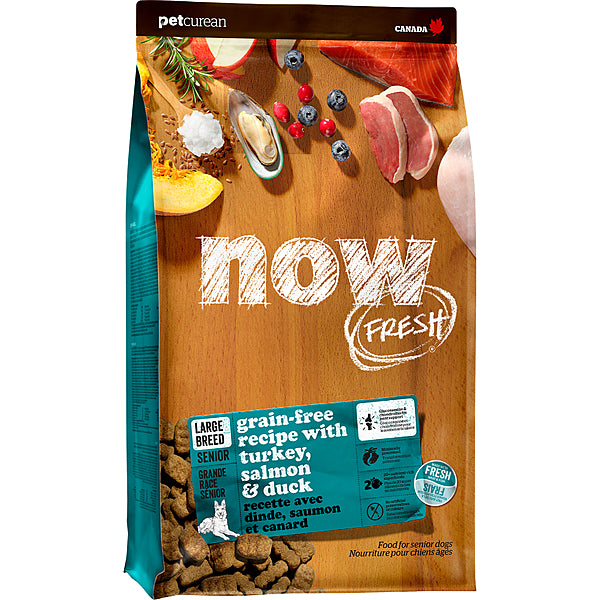 Petcurean - NOW TURKEY SALMON DUCK LARGE BREED SENIOR Dry Dog Food - 11.34KG (25lb)