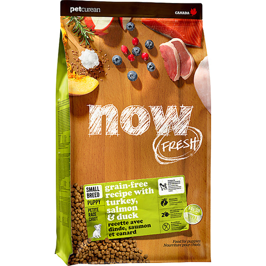 Petcurean - NOW TURKEY SALMON DUCK SMALL BREED Dry Puppy Food - 5.44KG (12lb)