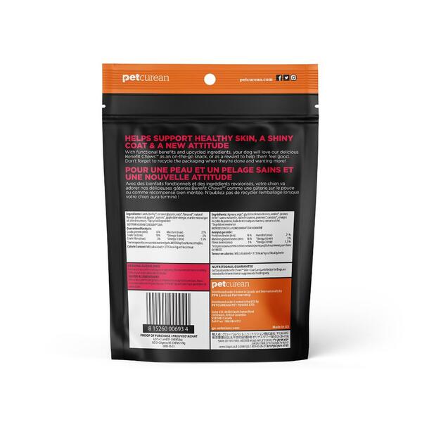 Petcurean, GO! Benefit Chews Skin + Coat Care LAMB Dog Treat, 170GM (6oz)