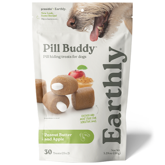 Presidio - Pill Buddy Naturals PEANUT BUTTER and APPLE Dog Treat - 150GM (5.29oz) - 30CT