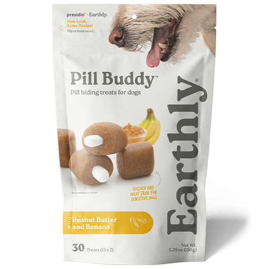 Presidio - Pill Buddy Naturals PEANUT BUTTER and BANANA Dog Treat - 150GM (5.29oz) - 30CT