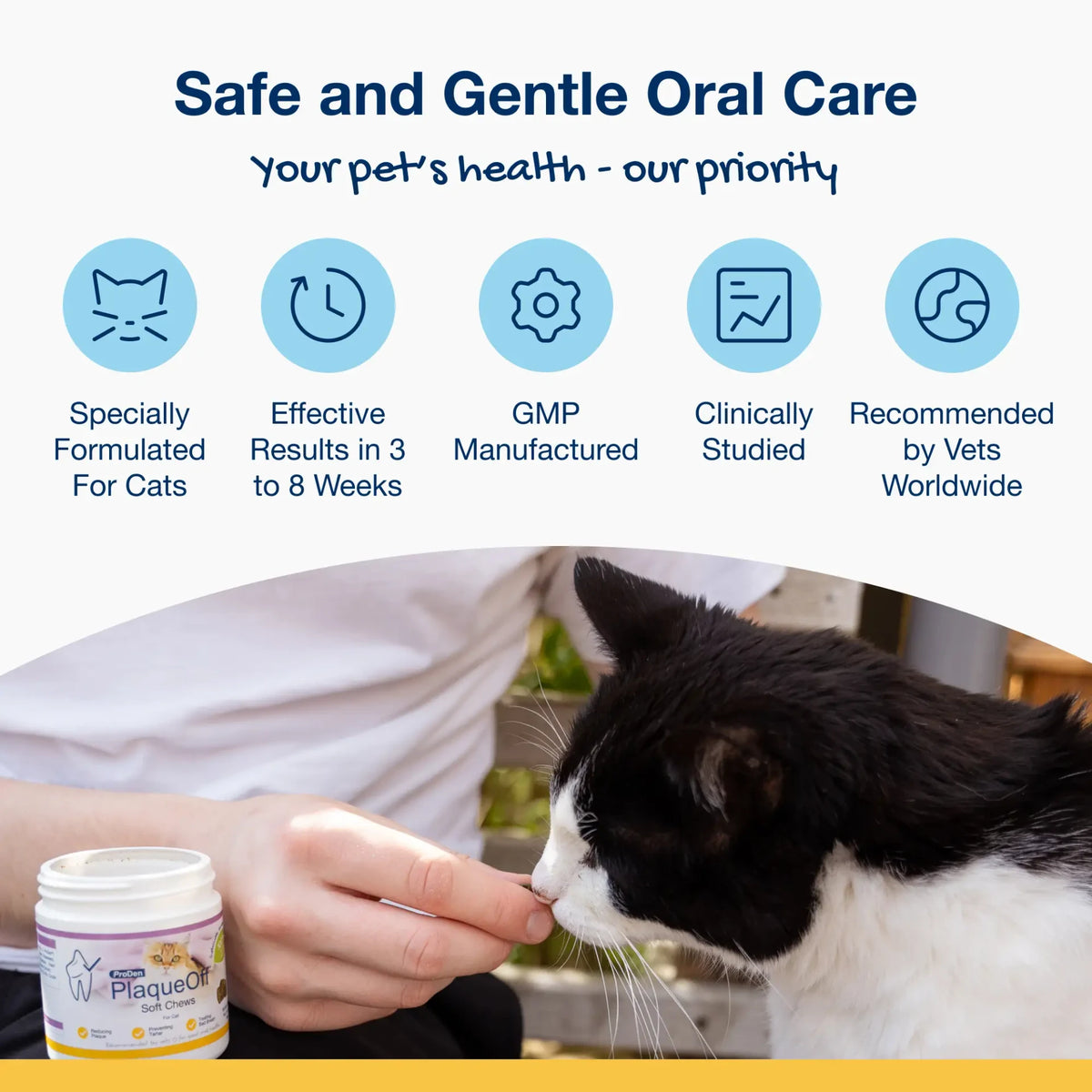ProDen - PlaqueOff Cat Soft Chews - 112.5GM (3.9oz) - 45CT