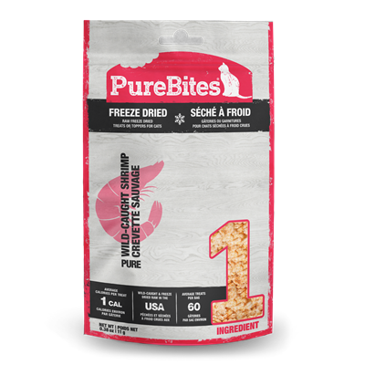 PureBites, Freeze Dried SHRIMP Cat Treat, 11GM (0.38oz)