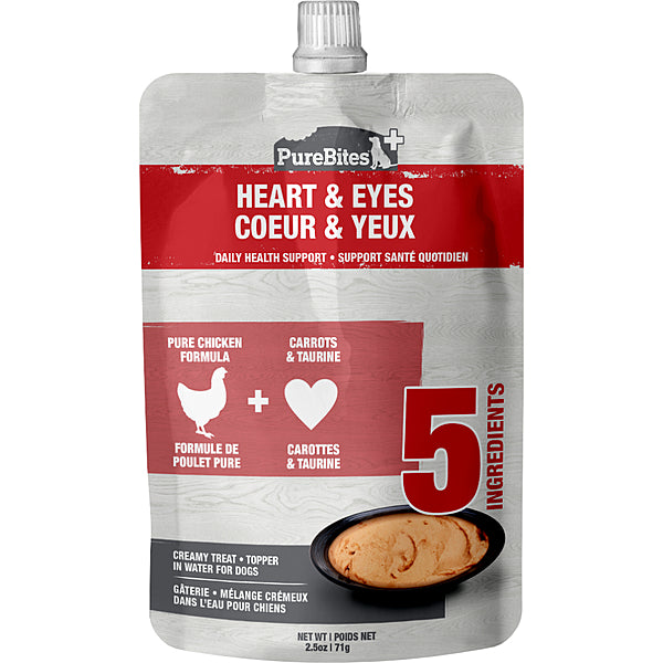 PureBites, Squeezables Heart & Eyes Wet Dog Food, 71GM (2.5oz)