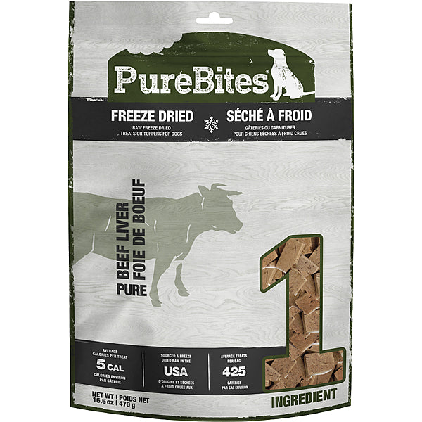 Purebites - BEEF LIVER Dog Treat - 470GM (16.6oz)