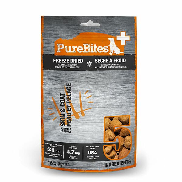 Purebites - Freeze Dried Skin & Coat Dog Treat - 85GM (3oz)