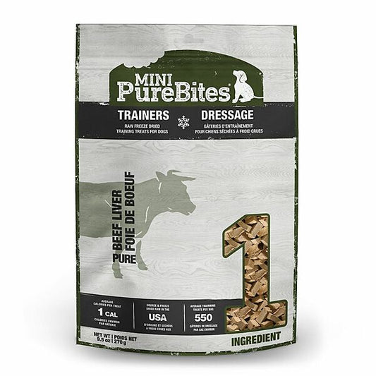Purebites - Trainers BEEF LIVER Mini Dog Treat - 270GM (9.5oz)