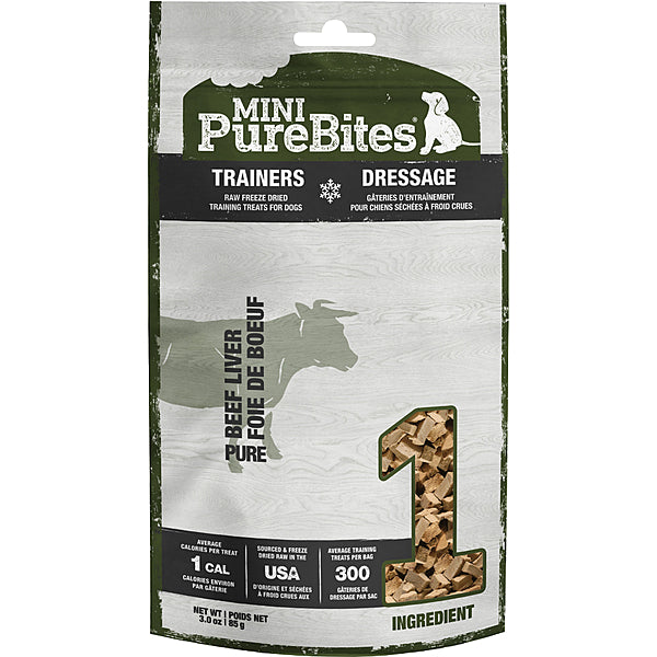 Purebites, Trainers BEEF LIVER Mini Dog Treat, 85GM (3oz)