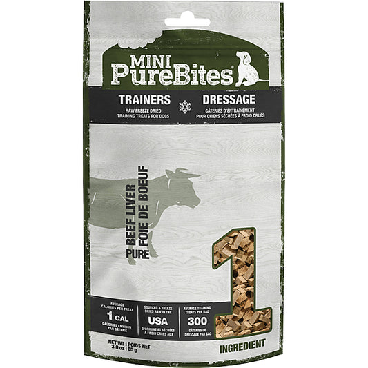 Purebites - Trainers BEEF LIVER Mini Dog Treat - 85GM (3oz)