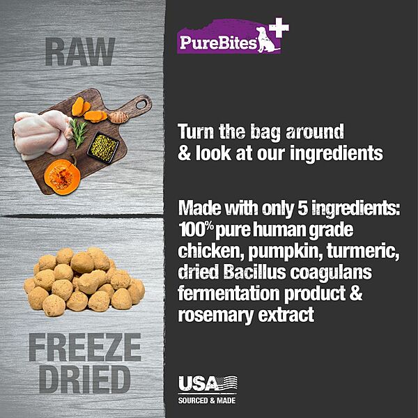 Purebites - Freeze Dried Gut & Digestion Dog Treat - 85GM (3oz)