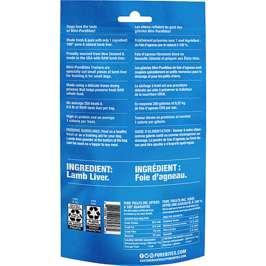 Purebites - Trainers LAMB Mini Dog Treat - 68GM (2.4oz)