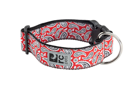 RC Pets - Wide Clip Collar - REBEL RED - LARGE - 1.5in x 15-25in