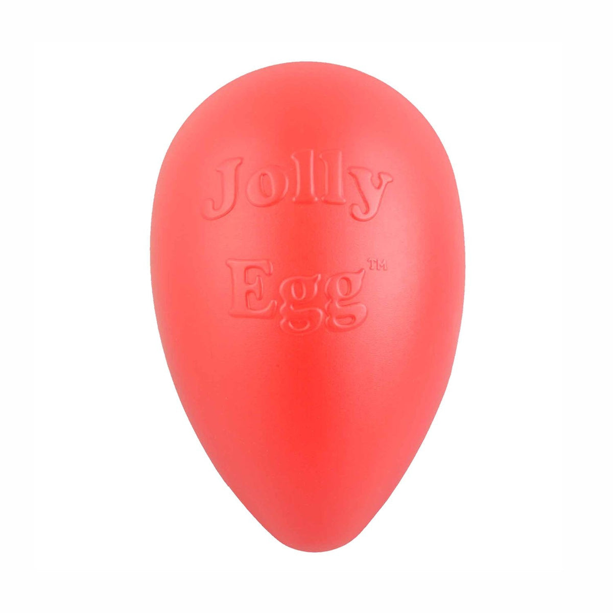 Jolly Pets Egg Hard Plastic Dog Toy - Red - 12in