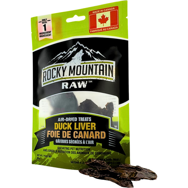 Rocky Mountain Raw - Air-Dried DUCK LIVER Dog Treat - 50GM