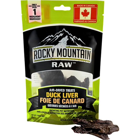 Rocky Mountain Raw - Air-Dried DUCK LIVER Dog Treat - 50GM