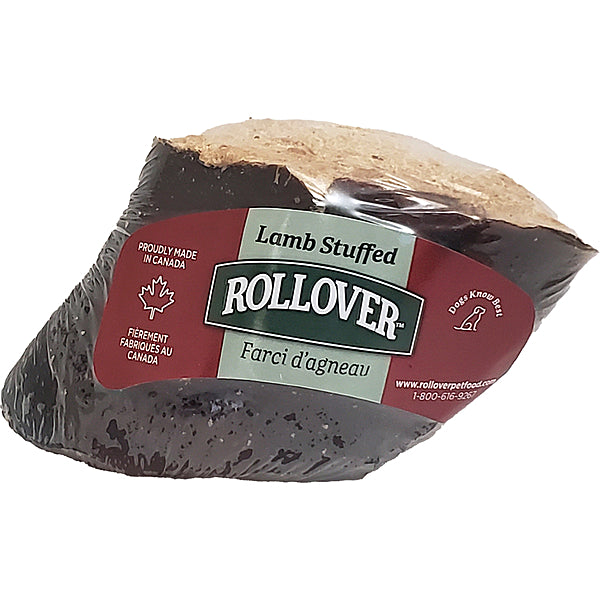 Rollover, Stuffed LAMB AND RICE Beef Hoof Dog Chew