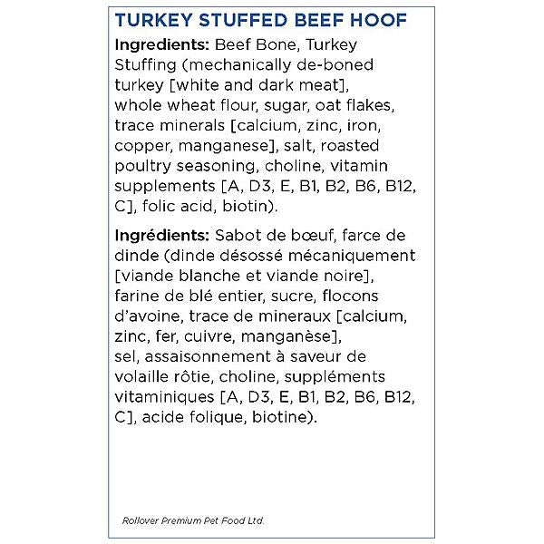 Rollover, Stuffed LAMB AND RICE Beef Hoof Dog Chew