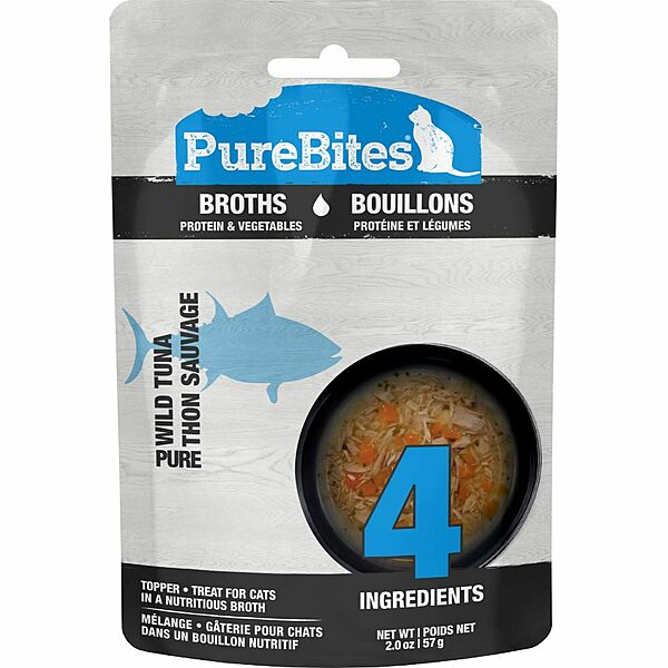 Purebites, Broths TUNA Wet Cat Food, 57GM (2oz)