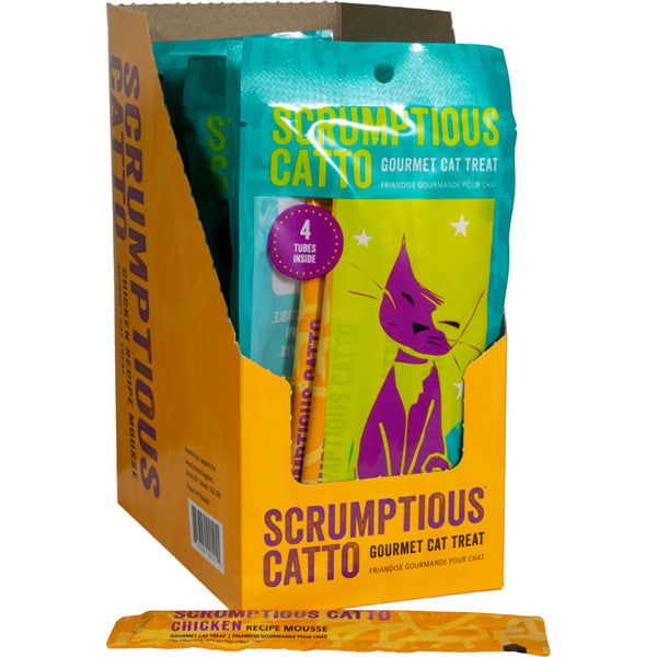 Scrumptious - CHICKEN Recipe Mousse Cat Treat - 14GM (0.5oz) EA - 4PK