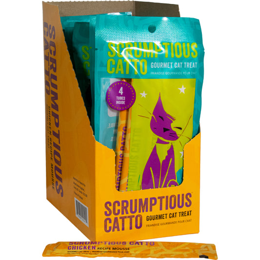 Scrumptious - CHICKEN Recipe Mousse Cat Treat - 14GM (0.5oz) EA - 4PK
