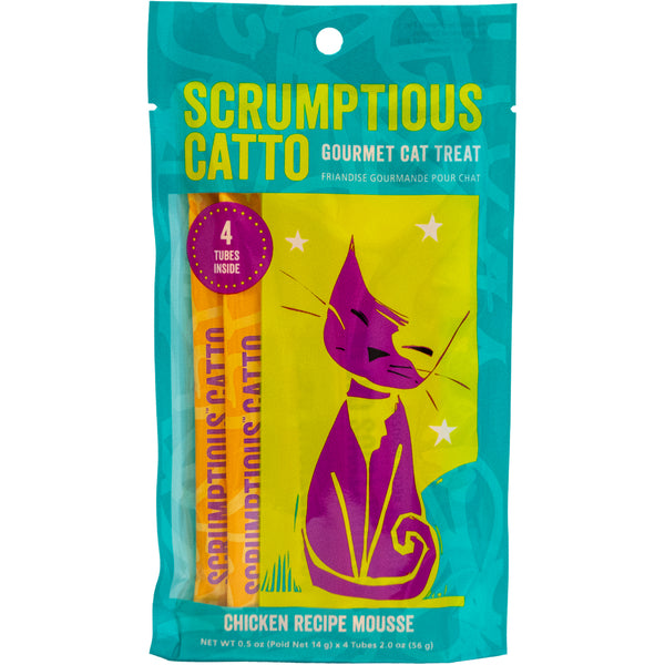Scrumptious - CHICKEN Recipe Mousse Cat Treat - 14GM (0.5oz) EA - 4PK