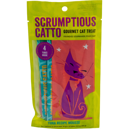 Scrumptious - TUNA Recipe Mousse Cat Treat - 14GM (0.5oz) EA - 4PK