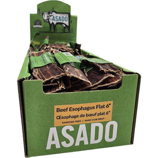 Silver Spur - ASADO BEEF Esophagus Flat Dog Treat - 15CM (6in)